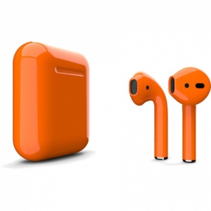 Беспроводные наушники Apple AirPods 2 Custom Edition оранжевый глянец