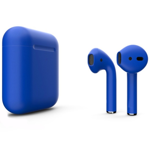 Беспроводные наушники Apple AirPods 2 Custom Edition синий металлик
