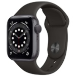 Apple Watch S6 40mm Space Gray Aluminum Case with Black Sport Band 1