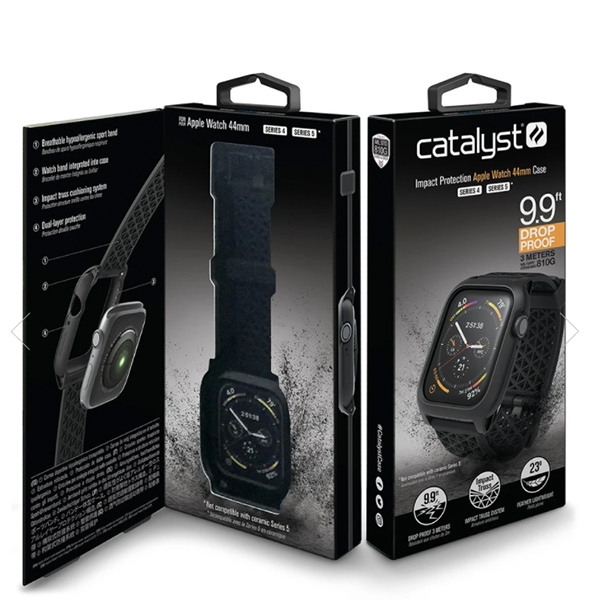 Водонепроницаемый чехол Catalyst Waterproof Case for Apple Watch Series SE, 6, 5, & 4 черный