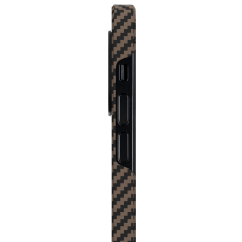 Кевларовый чехол Pitaka MagEZ Case для iPhone 12 mini 5.4", черно-коричневый