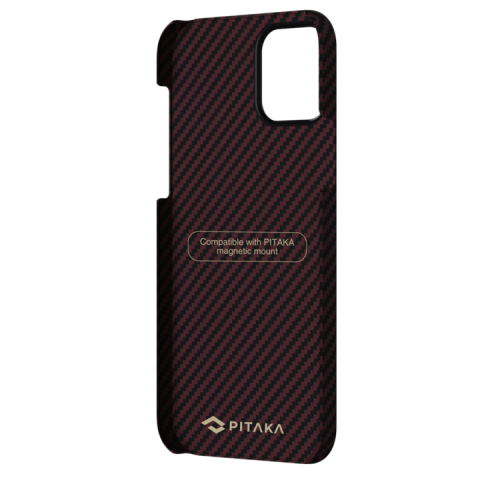 Кевларовый чехол Pitaka MagEZ Case для iPhone 12 mini 5.4", черно-красный