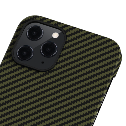 Кевларовый чехол Pitaka MagEZ Case для iPhone 12 mini 5.4", черно-зеленый