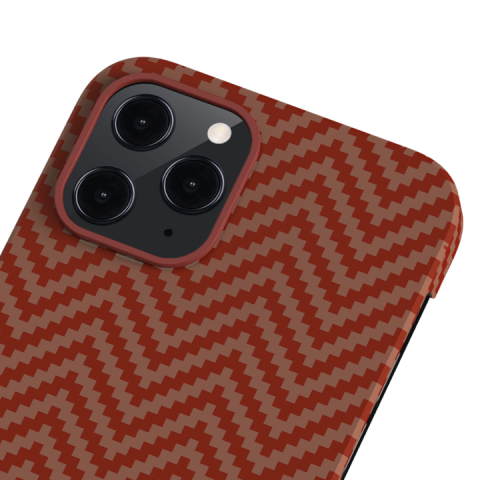 Кевларовый чехол Pitaka MagEZ Case для iPhone 12 Pro Max  6.7", красно-оранжевый