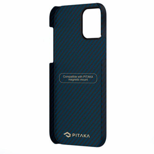 Кевларовый чехол Pitaka MagEZ Case для iPhone 12 mini 5.4", черно-синий