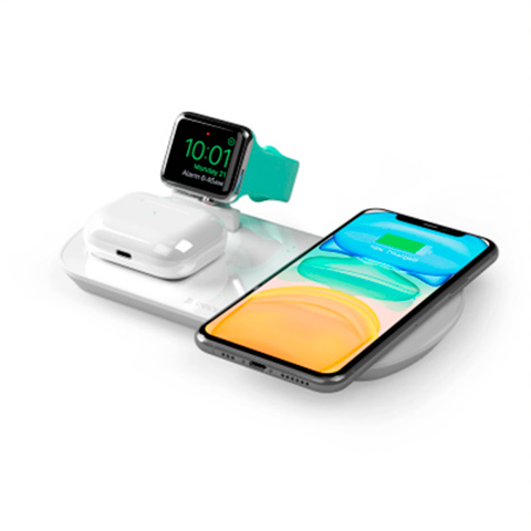 Беспроводное зарядное устройство Deppa Qi 3 в 1: Qi, Apple Watch, Airpods 17.5W
