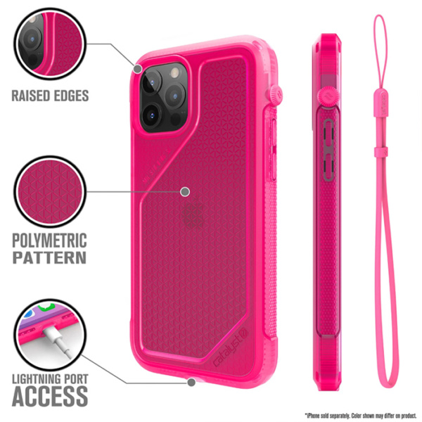 Противоударный чехол Catalyst Vibe Series Case для iPhone 12 Pro Max 6.7", розовый неон (Neon Pink)