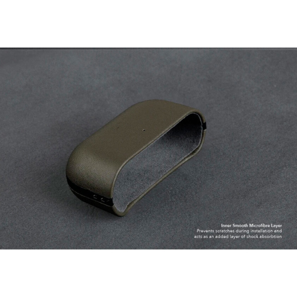 Кожаный чехол Uniq Terra Genuine Leather для AirPods Pro оливковый