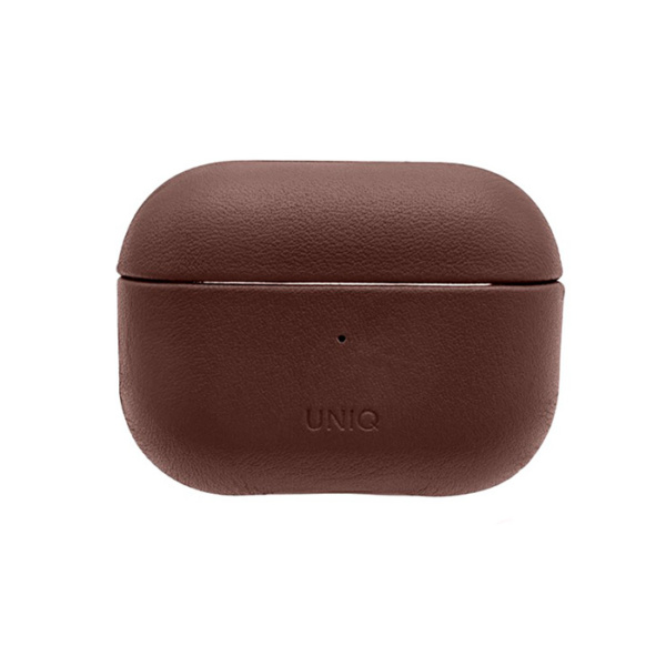 Кожаный чехол Uniq Terra Genuine Leather для AirPods Pro коричневый