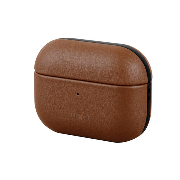 Кожаный чехол Uniq Terra Genuine Leather для AirPods Pro коричневый