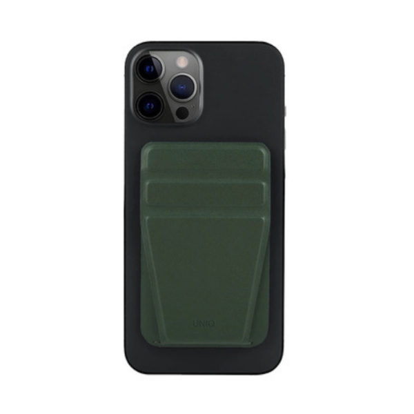 Чехол-подставка и бумажник UNIQ LYFT MagSafe для iPhone, зеленый