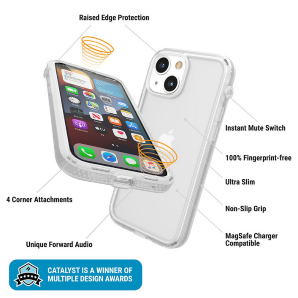 Ударостойкий чехол Catalyst Influence Impact Case для iPhone 13 mini 5.4", прозрачный (Clear)