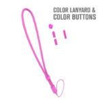 Crux Gear — Colored Button & Lanyard Neon Pink 6