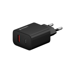 Сетевое зарядное устройство Deppa Power Delivery QC 3.0 30Вт USB A + Type-C, черное