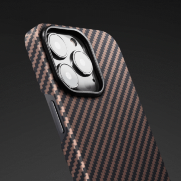 Кевларовый чехол Pitaka MagEZ Case 2 для iPhone 13 Pro 6.1", черно-коричневый