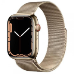 Apple Watch Series 7 Gold Stainless Steel Case with Milanese Loop Gold 3