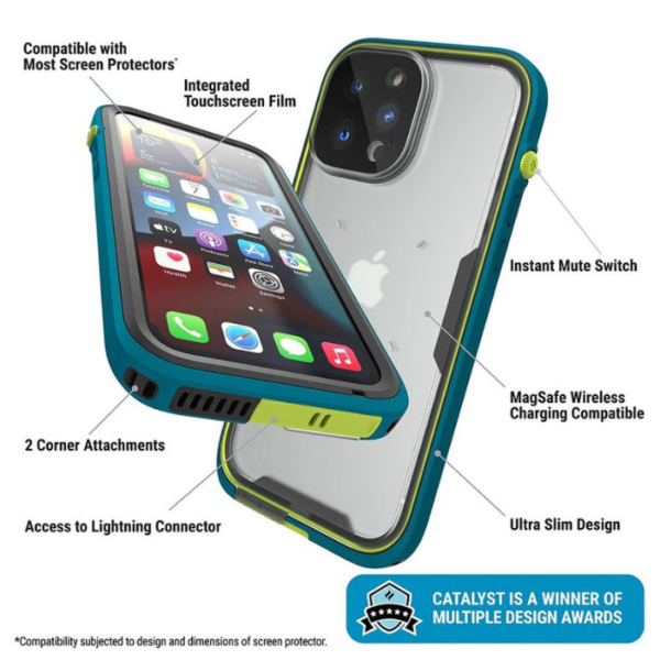 Водонепроницаемый чехол Catalyst Total Protection для iPhone 13 Pro Max (Marine Blue) голубой