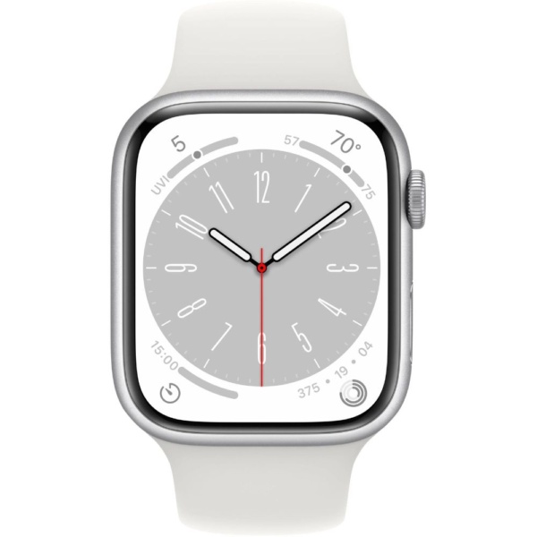 Часы Apple Watch Series 8 GPS 41mm Aluminum Case Sport Band (Серебристый) размер S/M