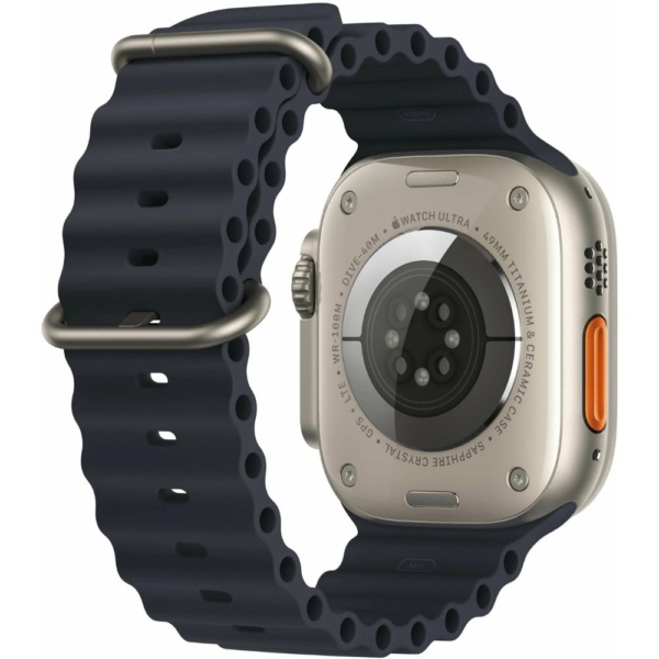 Часы Apple Watch Ultra GPS + Cellular 49 мм, титановый корпус, ремешок Ocean Темно-синего MQET3