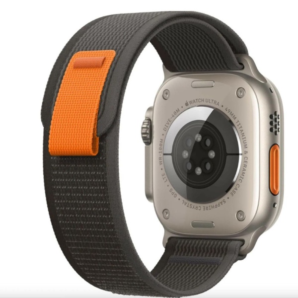 Часы Apple Watch Ultra GPS + Cellular 49 мм, титановый корпус, Black/Gray Trail Loop, MQF43 (M/L)