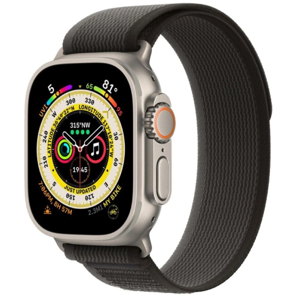 Часы Apple Watch Ultra GPS + Cellular 49 мм, титановый корпус,  Black/Gray Trail, MQF43 (S/M)