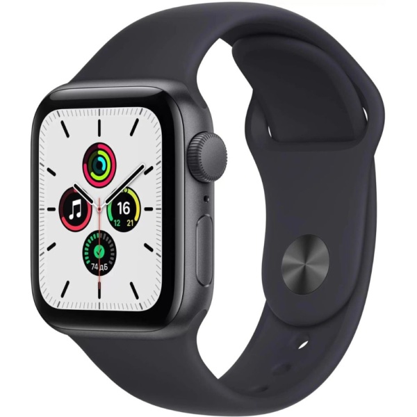 Часы Apple Watch SE (2022) GPS 44mm Aluminum Case Sport Band Тёмная ночь (MNTF3)