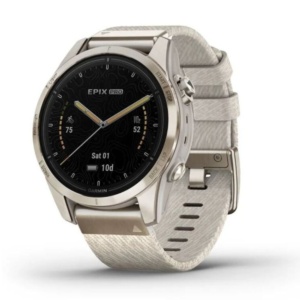 Умные часы Garmin Epix Pro (Gen 2) Sapphire Edition 42 mm Soft Gold Nylon 010-02802-20