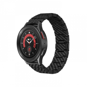 Pitaka Carbon Fiber серия Modern для Samsung Galaxy Watch (40/42/44/45/46 мм.) - чёрно/серый (полоска)