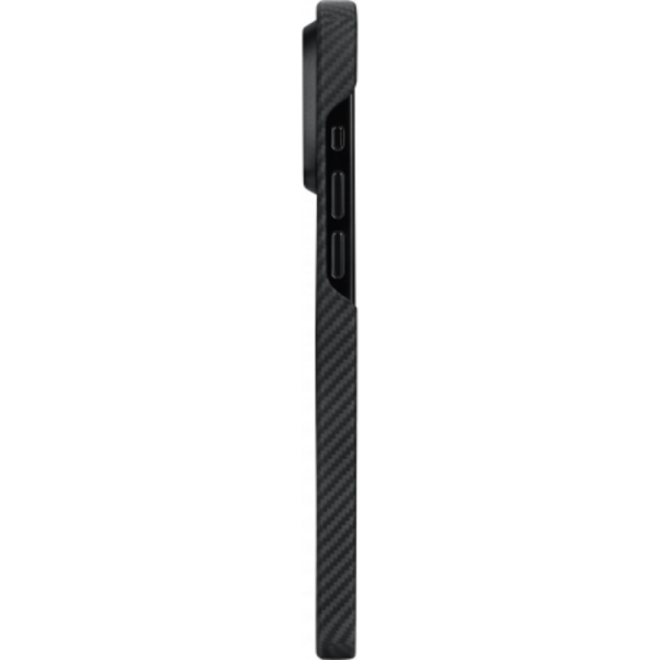 Чехол Pitaka MagEZ Case 4 для iPhone 15 Pro, черно-серый узкое плетение, кевлар