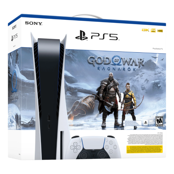 Игровая приставка Sony PlayStation 5 825GB с игрой GOD of War, White