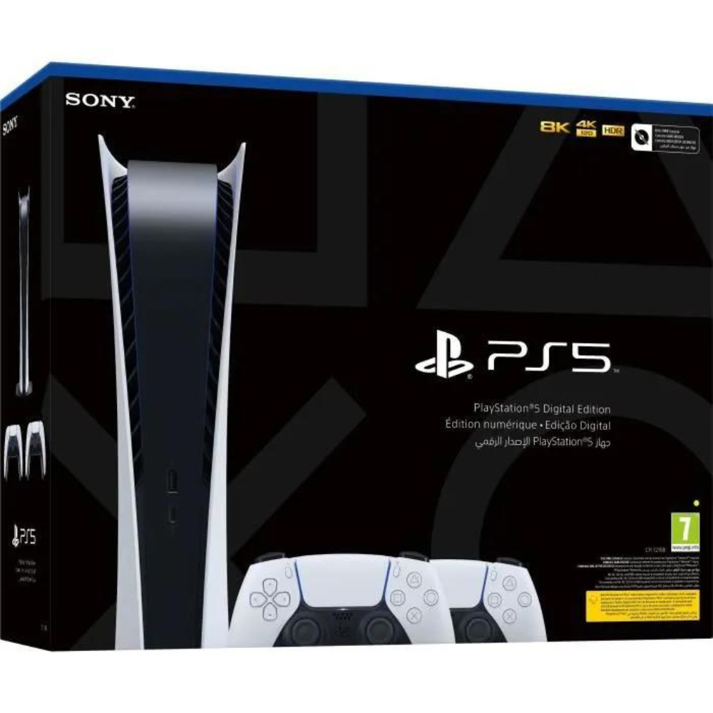 Игровая приставка Sony Playstation 5 Slim Digital Edition 1Tb двумя  геймпадами White в Москве - по низким ценам в интернет-магазине  www.AppleProStore.ru