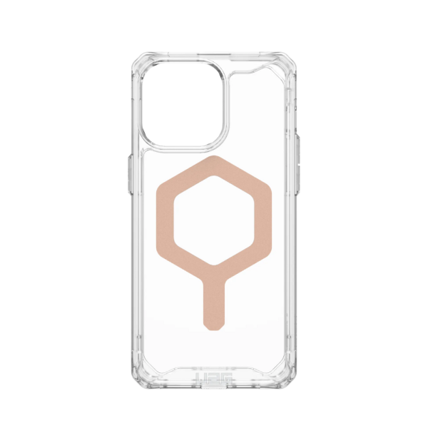 Чехол UAG Plyo для iPhone 15 Pro с MagSafe, прозрачный/розовое золото (Ice/Rose Gold)
