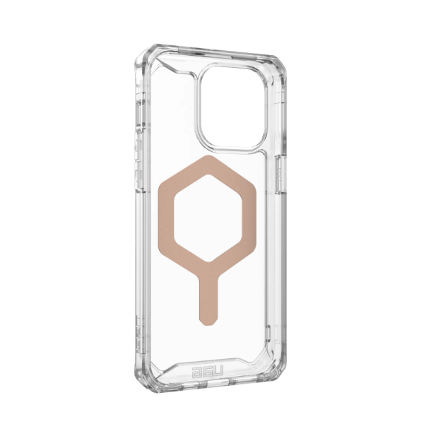 Чехол UAG Plyo для iPhone 15 Pro с MagSafe, прозрачный/розовое золото (Ice/Rose Gold)