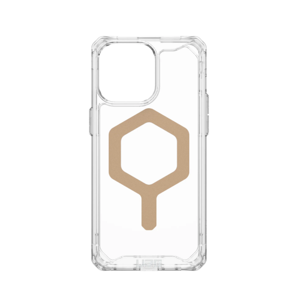 Чехол UAG Plyo для iPhone 15 Pro с MagSafe, прозрачный/золото (Ice/Gold)